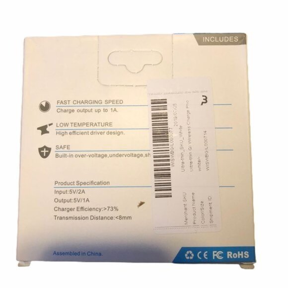 New Ultra-thin Wireless QI-standard 5V Charging Pad White - Picture 3 of 4